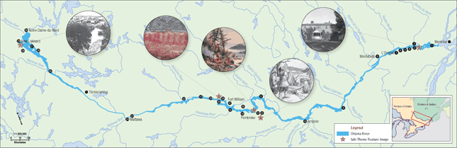 Map: Ottawa River - Human Heritage Values